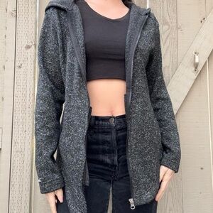 Women's Gray Hooded Jacket